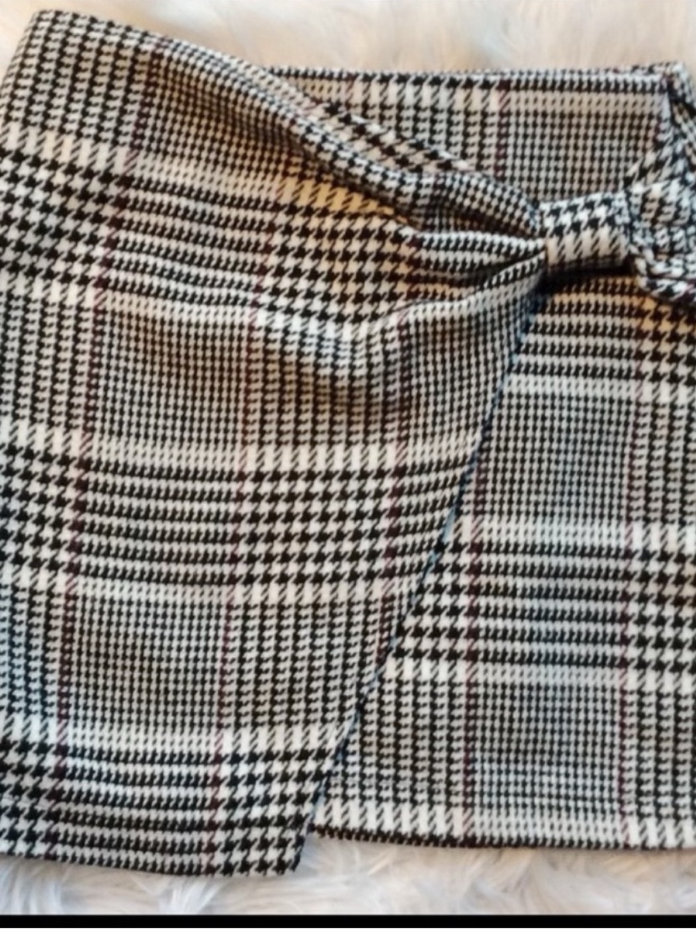 F21 Glen Plaid Wool Mini Skirt